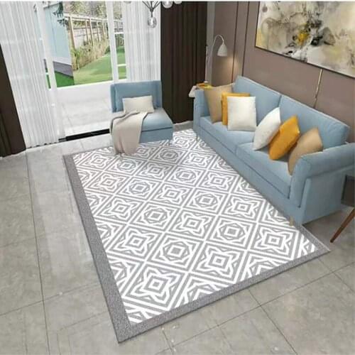 Simple Carpet In Living Room Modern Northern Europe Style Grey Black Mat Living Room Decoration Soft Non Slip Rug For Large room