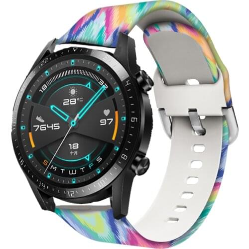 The New Silicone band For Huawei magic Watch 2 46/GT 2 46/Magic GT Watch sport Band Printing Bracelet Quick release accessories