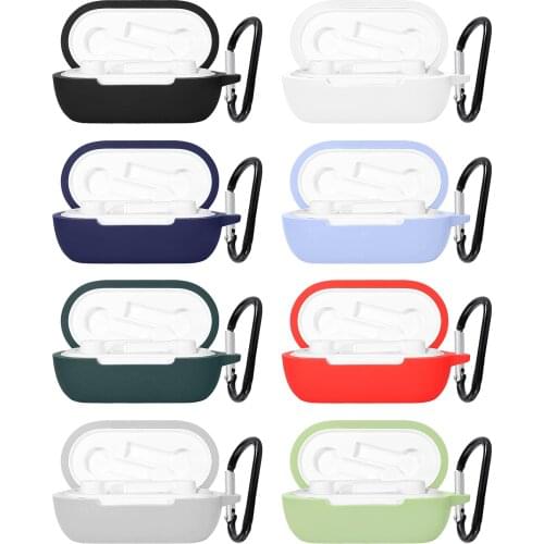 Silicone Protective Case Anti-Scratch Headset Cover For OnePlus Buds Z TWS Shockproof Earphone Shell With Carabiner Accessories