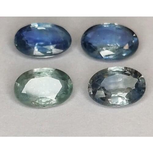 Blue sapphire oval cut 6x4mm 2pz