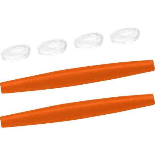 Glintbay Silicone Rubber 2 Pairs of Nosepads &1 Pair of Orange Earsocks for-Oakley Crosshair 2012 OO4060 Sunglasses