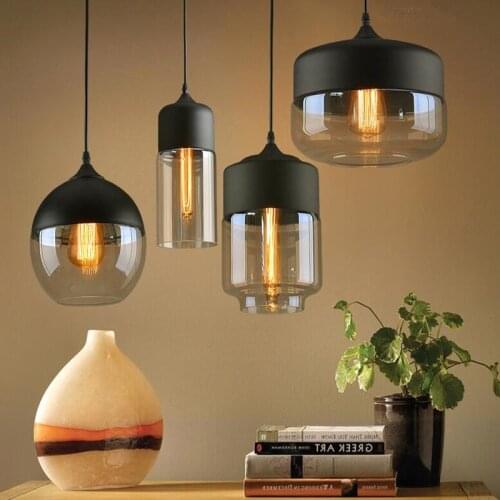 Glass Pendant Light Vintage Kitchen Hanging Lamps Living Room Bar Cafe Industrial Lamp Home Decor Dining Room Lights Fixtures