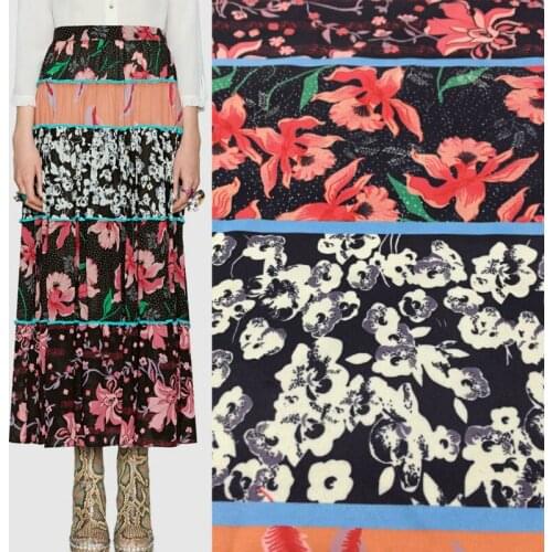 Light Stitching Printing Series Digital Printing Cloth Spring Summer Printed Fabric for Skirt Womens Clothing Fabrics by Meter