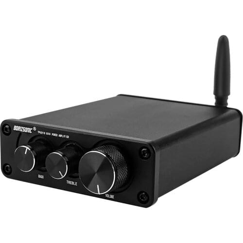 BRZHIFI HIFI TPA3116 Bluetooth 5.0 Sound Amplifier Stereo 50W*2 Power Amolifiers Amp With Treble Bass Control For Home Theater