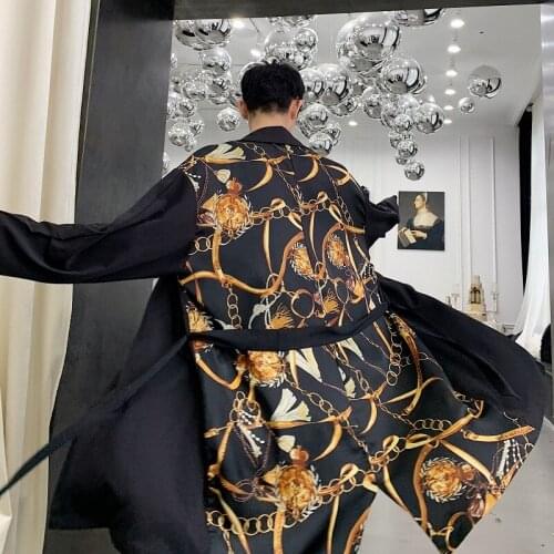 Male Windbreaker Sunscreen Men Fashion Casual Cardigan Jacket Windbreaker Outerwear Thin Long Trench Coat Men Streetwear Hip Hop