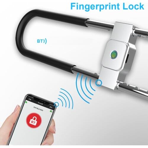 W11 U Fingerprint Lock 10 Groups Fingerprint APP Remote Phone Unlocking Office Glass Door Office Shop Anti-theft Padlock