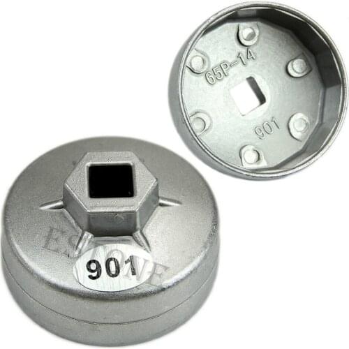1/2 Square Drive 65mm 14 Flutes End Cap Oil Filter Wrench Auto Tool For Toyota
