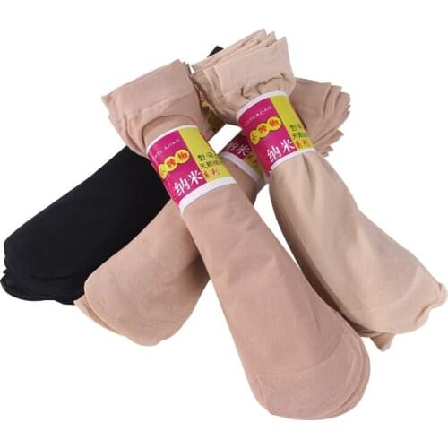 10 pairs/lot Spring Women Socks Sexy Elastic Silk Socks Female Velvet Short Silk Socks Ladies Skin Nylon Thin Socks