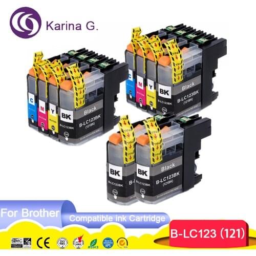 For LC123 LC121 Compatible Ink Cartridge Suit For Brother MFC-J4410DW/MFC-J4510DW/MFC-J4610DW/MFC-J4710DW/MFC-J2510