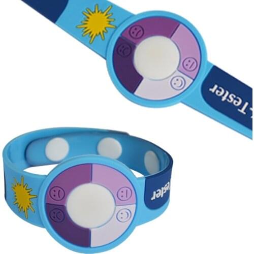 Uv test gift 10pcs/lot PFT-305 UV bracelet watch to test the ultraviolet rays uv tester Best gift to skin protect Free shipping