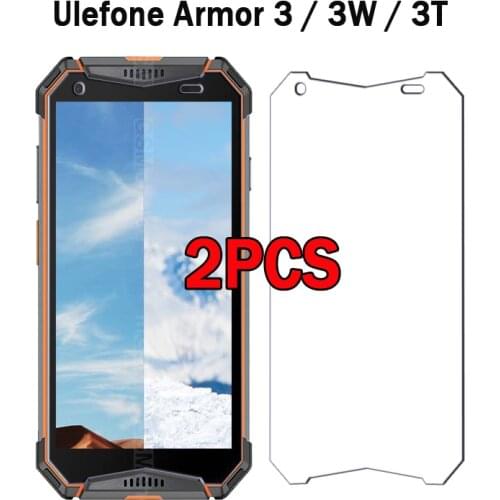 2-1PCS For Ulefone Armor 3W Custom Made Tempering Glass Phone Screen Protector Proof LCD Film For Ulefone Armor 3 3T Glass Cover