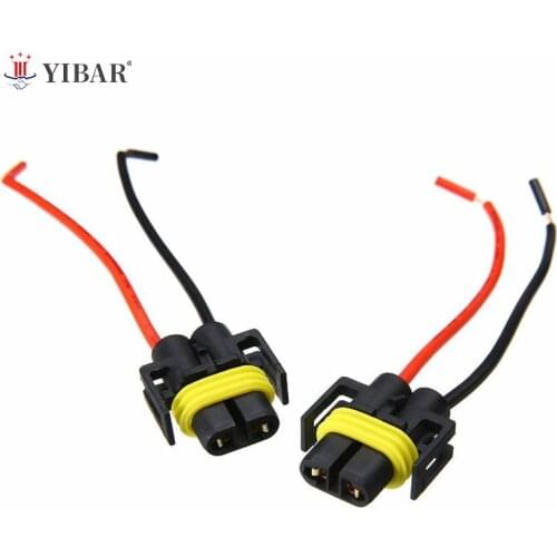 2Pcs H8 H9 H11 Wiring Harness Socket Car Wire Connector Cable Plug Adapter For Foglight Head Light Lamp Bulb Light