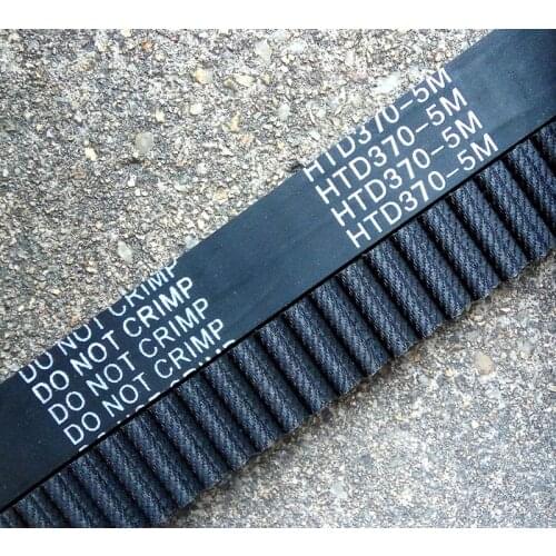 2pcs/lot HTD5M belt 370-5M-18 Teeth 74 Length 370mm Width 18mm 5M timing belt rubber closed-loop belt 370 HTD 5M S5M Belt Pulley