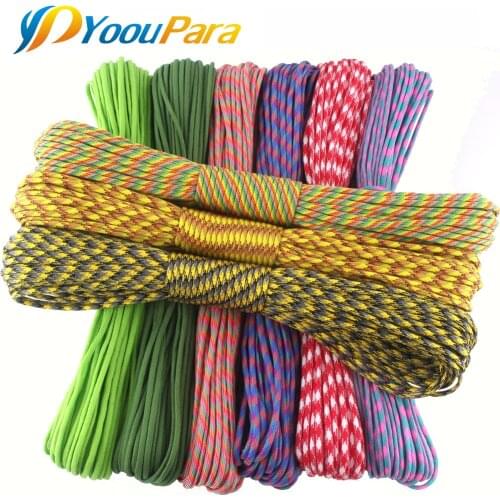 230 Colors Paracord 550 Paracord Rope Mil Spec Type III 7Strand Paracorde Survival Equipment Camping Climbing Hiking Clotheslin