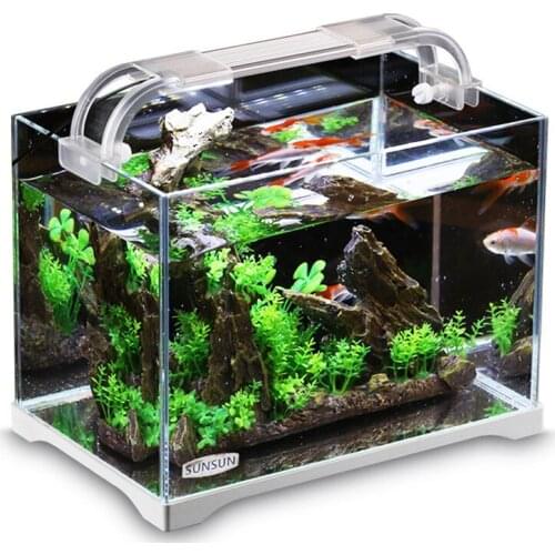 Fish tank aquarium glass small water plant tank living room medium fish tank Tabletop aquarium turtle aquarium