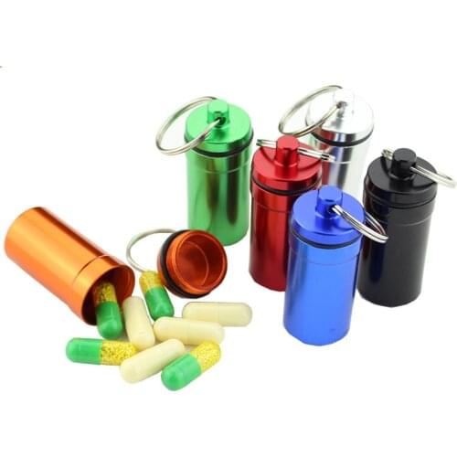 Bottle outdoor portable sealed bin medicine box key hanging cross-border fittings waterproof hiking gear keychain tool edc