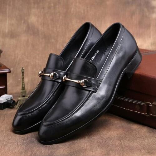 CIMIM Brand Mens Shoes Genuine Leather Luxury Shoes Men Casual Dress Shoes Men Formal 2018 Mens Pointed Toe Dress Shoes Italian
