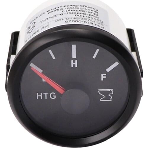52mm Marine Sewage Level Gauge 0~190ohm / 240~33 ohm Holding Tank Gauge with Backlight 9~32V