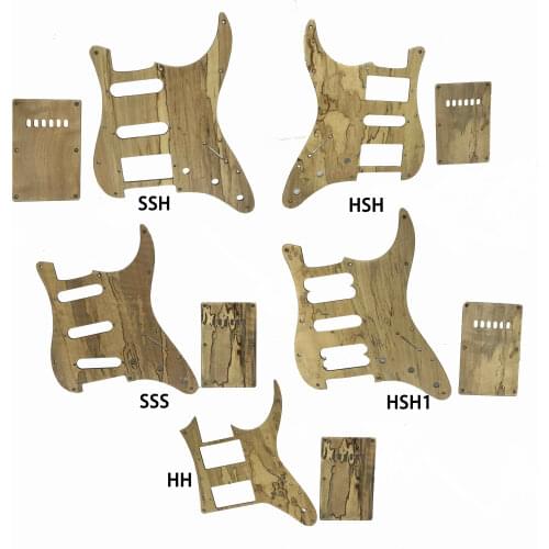 Maple Wood Strat SSS SSH HSH HH Electrick Guitar Pickguard&Backpla Scratch Plate for Guitar Accessories Telecaster Free Shipping