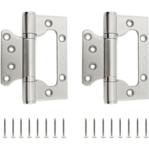 2 Pack Stainless Steel Door Hinges, Heavy Duty Interior Door Hinges Door Hardware No Noise Ball Bearing Door Hinges 5x3 Inch