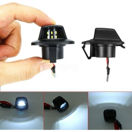 Car License Plate Light 2Pcs White Rear For Mitsubishi Raider Dodge Dakota Parts