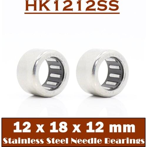 HK1212SS Needle Bearings 440C 12*18*12 mm 2 Pcs Stainless Steel Drawn Cup Needle Roller Bearing HK121812 TLA1218Z HK1212