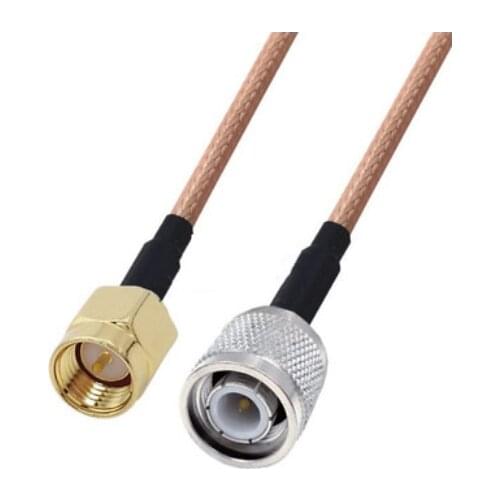 RG400 Cable SMA Male to TNC Male Double Shielded Copper Braid Coax Low Loss Jumper Cable