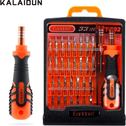 KALAIDUN 33 In 1 Precision Screwdriver Set Magnetic Torx Screw Driver Bit Multi-function Mobile Phone Repair Device Hand Tools