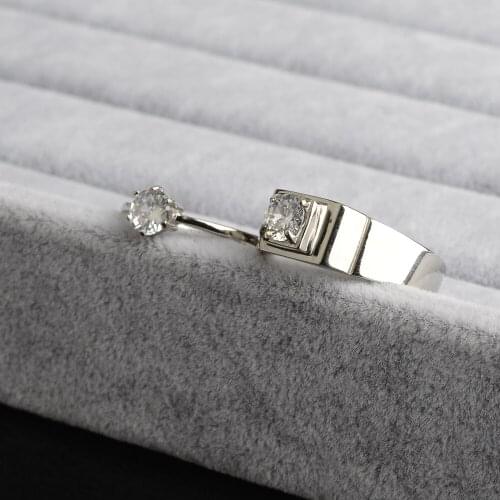 Classic 316L Stainless Steel Fine AAAAA Cubic Zirconia Bridal Wedding Engagement Ring Not Fade Drop Shipping