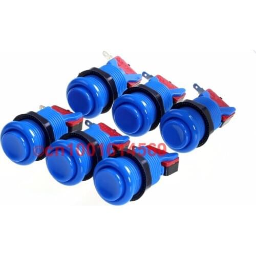 Arcade Parts Kits Bundle Arcade Push Button DIY For Arcade Game , Mame Project , Raspberry PI Retropie 1 2 3 3B Games - Blue