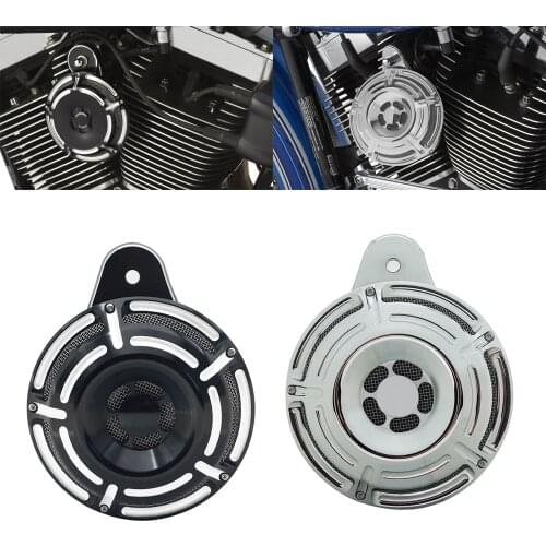 Motorcycle Horn Speaker Cover Horns Assembly Black/Chrome For Harley Touring Electra Glide FLHR FLHX 91-21 Sportster XL 2007-Up