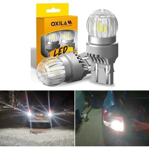 2Pcs Canbus T20 7443 LED Parking Brake Tail Back Up Reverse Light Bulb for Toyota Mitsubishi Infiniti Nissan LED Lamp W21/5W