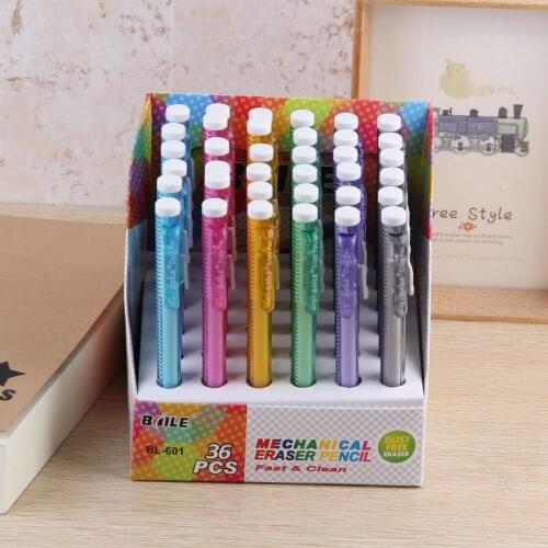 Free shipping 36pcs/lot pencil eraser high quality auto pencil eraser stationery eraser mechanical pencil eraser