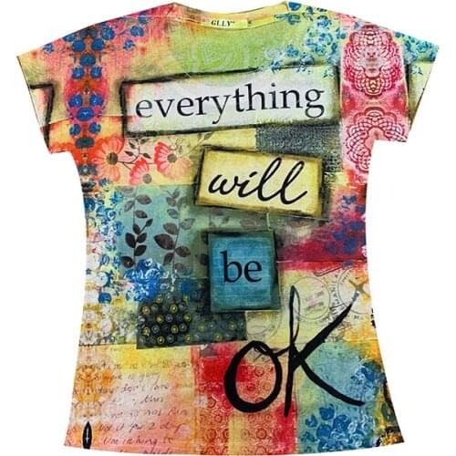 Summer Printing Short Sleeve Top Flowers T-shirts Women Clothes Tops for Girls Vogue Woman Tshirts Graphic Round Neck Camiseta