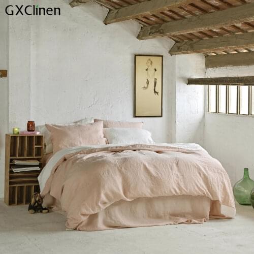 GXClinen Customed 100% Natural Linen Bedding Set Handmade