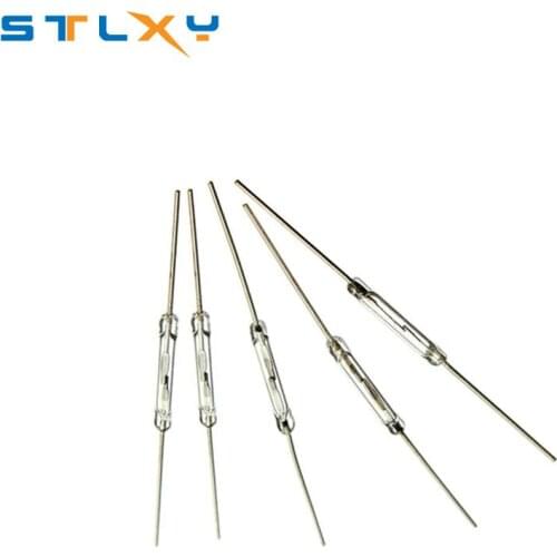 5pcs N/O Reed Switch Magnetic Switch 2 * 14mm Normally Open Magnetic Induction switch