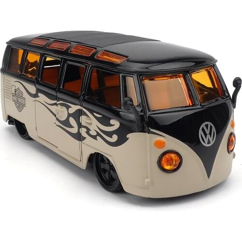 1:24 High Simulation Retro Volkswagen Bus SAMBA Modified T1 Alloy Car Model Bus Toy Car Model for children gifts