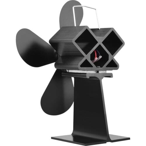 Powered Stove Fan 4 Blade Wood Stove Top Fans Aluminium Silent Eco Fan