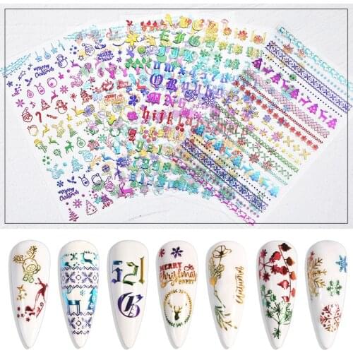 A New Nail Sticker 3D Color Letter Gradient Number Series Suitable for Nail Sticker Decoration DIY Nail Decal Accessories Tools