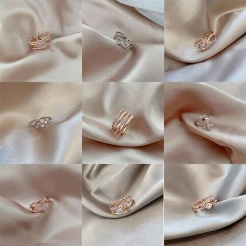 2020 New Womens Rings Fashion All-match Finger Ring Open Joint Ring Little Finger Personality Atmosphere Trendy