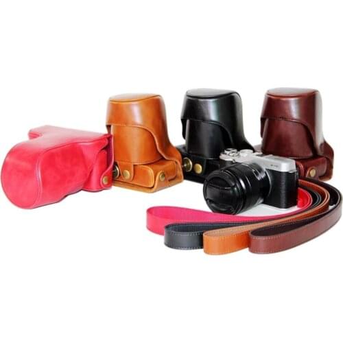 NEW Protective PU Leather Hard Camera Case Bag Cover For FujiFilm X-M1 XM1 X-A1 XA1 XA2 16-50mm Lens