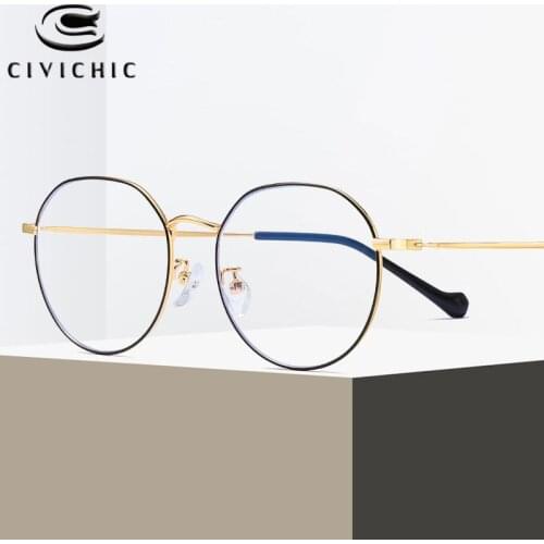 Chic Women Glasses Men Anti Blue Light Eyeglasses Myopia Optical Metal Frame Round Eyewear Computer Gaming Gafas Luz Azul COG23