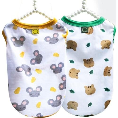 Dog Clothes Pet Cat Vest Cotton T Shirt Puppy Dog Summer Pets Tshirt Puppy Pug Apparel Costumes Pet Dog Cat Sweet Cute Vest