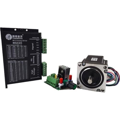 Simple single axis pulse generator Stepper motor pauses forward and reverse LeadShine stepper driver and stepper motor