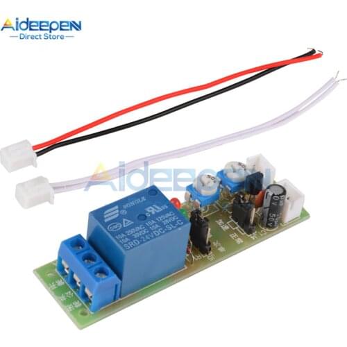 DC 5V/12V/24V JK11 Adjustable Cycle Timer Delay On/Off Switch Relay Module Timer Relay Module 0-15 Minute/0-60 Minute With Cable