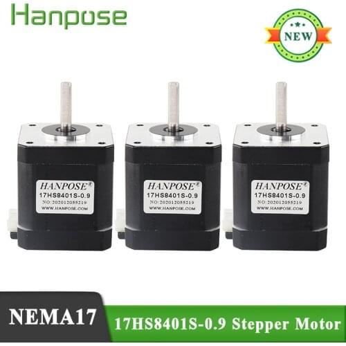 3pcs 0.9 degree 42 motor 42BYGH 1.7A 52N.CM Nema17 Stepper Motor 17HS8401S 0.9 degree for 3D printer accessories