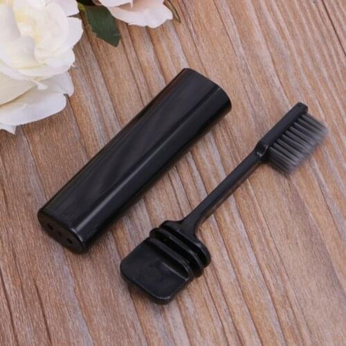Bamboo Charcoal Foldable Travel Camping Outdoor Toothbrush Oral Care X7YB