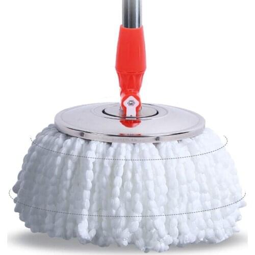 Microfiber Cotton Spin Mop Heads Replacement - 5 Pack Refills Compatible 360 Spinning Magic Mops - Round Shape Standard Size Mul