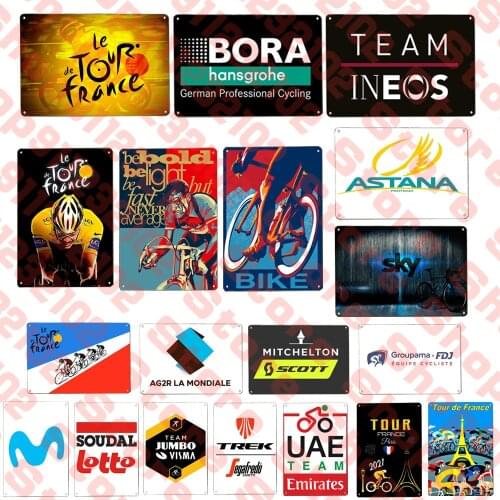 Bicycle Brand Vintage Metal Tin Sign Plate Advertising Plate for Garage Man Cave Bike Shop Wall Decoration