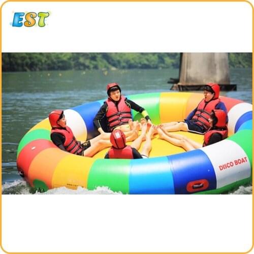 Free air pump 5m inflatable water saturn crazy water toy inflatable spinner saturn rocker for adult